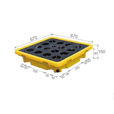 华康单桶防渗漏塑料托盘 塑料垫板耐腐耐蚀